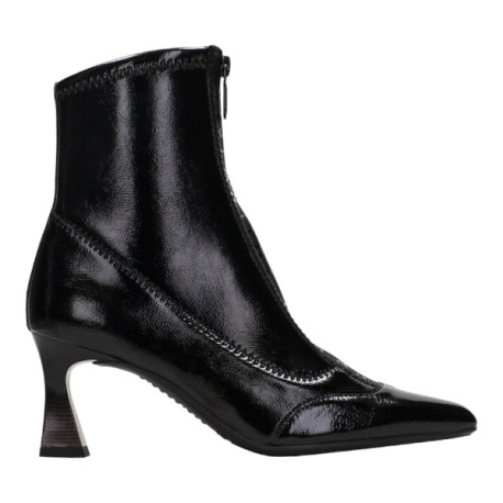 botin acharolado elastco con cremallera frontal linea dalia