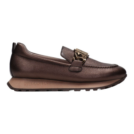 zapato mocasin casual con aplique metal linea loira