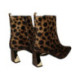 botin piel print lince con tacon cromado