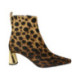 botin piel print lince con tacon cromado