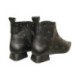 botin tacon 4 cm con corte irregular y incrustaciones metal