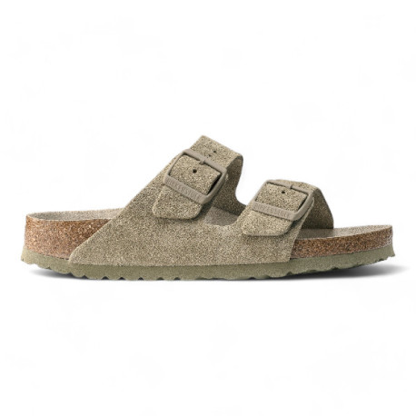 Birkenstock Arizona Suede Leather Faded Kaki