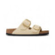 Birkenstock Arizona Big Buckle Nubuck Leather Ecru