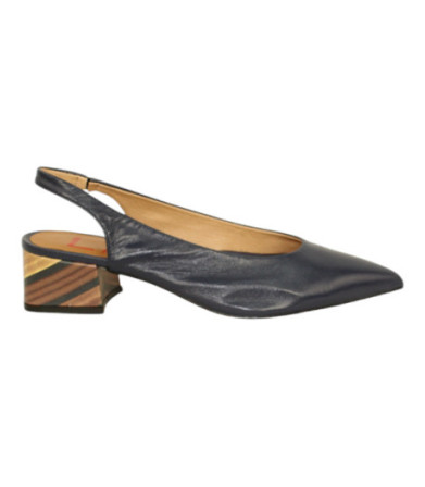 zapato  salon abierto talon con tacon fantasia de 4 cm modelo figata