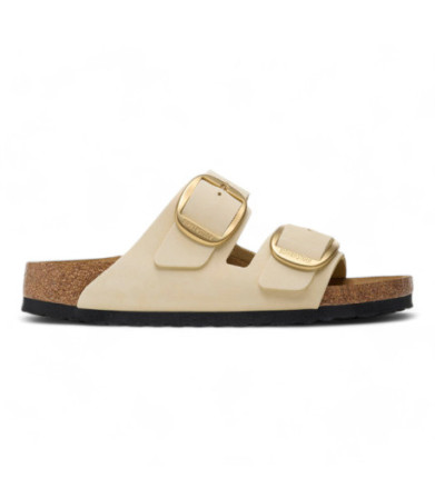 Birkenstock Arizona Big Buckle Nubuck Leather Ecru