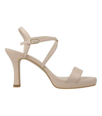sandalia tiras tacon 9cm con plataforma modelo lesera