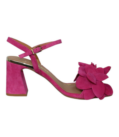 sandalia flor tacon geometrico de 7.5cm modelo bot5201