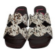 zueco tacon 5 con piel print animal modelo akoma