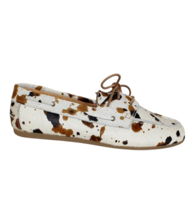 mocasin tipo nautico piel print animal modelo driza