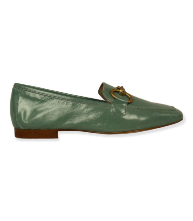 mocasin con punta cuadrada piso flex fabricado en españa con piel de curticion vegetal