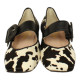 zapato pulsera con punta cuadrada en pielprint animal tacon 5 cm