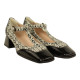 zapato mercedes combinado piel fantasia tacon 4cm