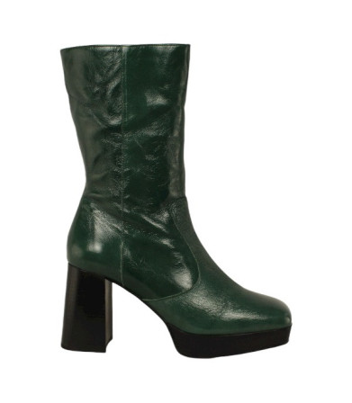 media bota con plataforma y punta cuadrada moda retro fabricada en españa