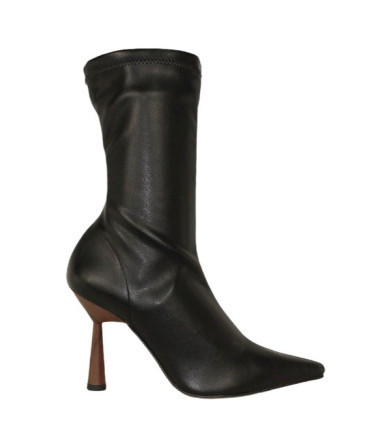 botin nappa elastica con tacon efecto madera de 8cm fabricado en españa