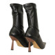 botin nappa elastica con tacon efecto madera de 8cm fabricado en españa