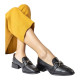 mocasin con punta cuadrada y tacon 3 cm modelo noa con plantilla memory gel fabricado españa