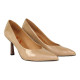 zapato salon con tacon geometrico efecto madera de 7cm