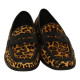 mocasin con corte piel print leo