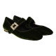 zapato mercedes terciopelo con tacon cromado