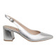 salon abierto tacon 6cm piel metalizada modelo livia