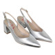 salon abierto tacon 6cm piel metalizada modelo livia