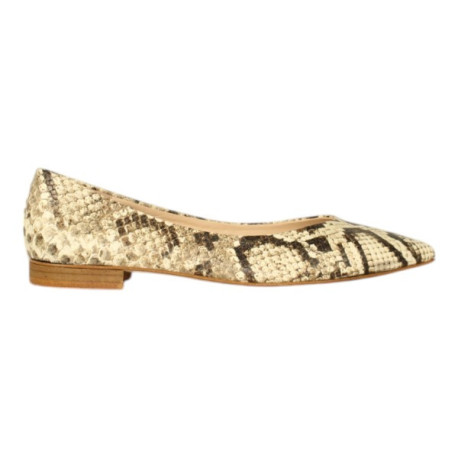 bailarina escotada con punta fina modelo chiffre piel print serpi