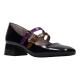 zapato piel acharolada con pulsera bicolor linea manila