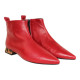 botin con punta fina y tacon 3cm forrado fantasia leo modelo log