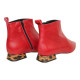 botin con punta fina y tacon 3cm forrado fantasia leo modelo log