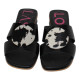 zueco tacon 3 con adorno circulo piel print pelo modelo yill