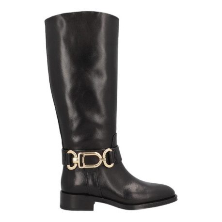 bota con aplique metalizado linea couture