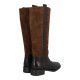 bota tipo montar pieles combinadas linea couture