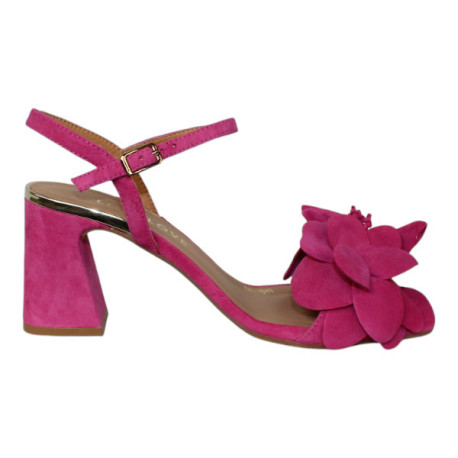 sandalia flor tacon geometrico de 7.5cm modelo bot5201