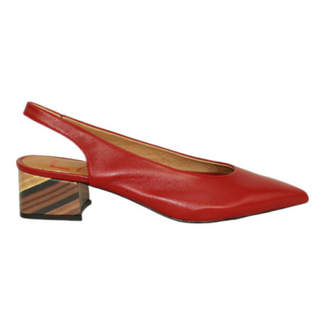 zapato  salon abierto talon con tacon fantasia de 4 cm modelo figata