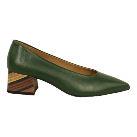 zapato tipo salon con tacon fantasia de 4 cm modelo joia