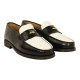 zapato penny loafer piel antic  combinada cosido manual modelo la tita