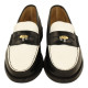 zapato penny loafer piel antic  combinada cosido manual modelo la tita