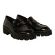mocasin piso straligth en piel con aplique en antifaz