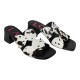 zueco tacon 5 con piel print animal modelo akoma