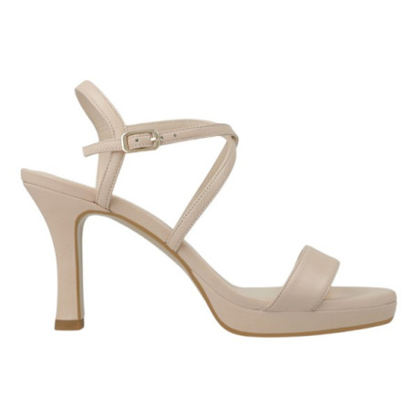 sandalia tiras tacon 9cm con plataforma modelo lesera
