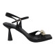 sandalia con pulsera y aplique metal tacon 8cm