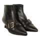botin tacon 5 cm con hebillas cruzadas