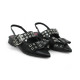 salon con tacon 3 cm abierto talon con lazo y pulsera