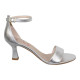 sandalia tacon 6cm modelo tassia piel metalizada
