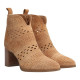 botin tacon 7 cm con calados