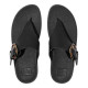 Fitflop LULU Resin-Buckle Leather Toe-Post Black