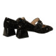 zapato pulsera con punta cuadrada en lentejuelas tacon 5 cm