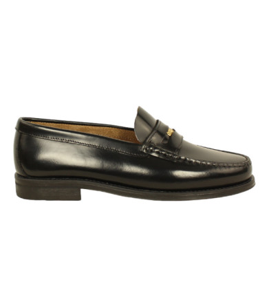 zapato penny loafer piel antic cosido manual modelo la tita