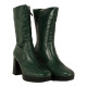 media bota con plataforma y punta cuadrada moda retro fabricada en españa
