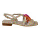 sandalia piel multi con pompon combinado